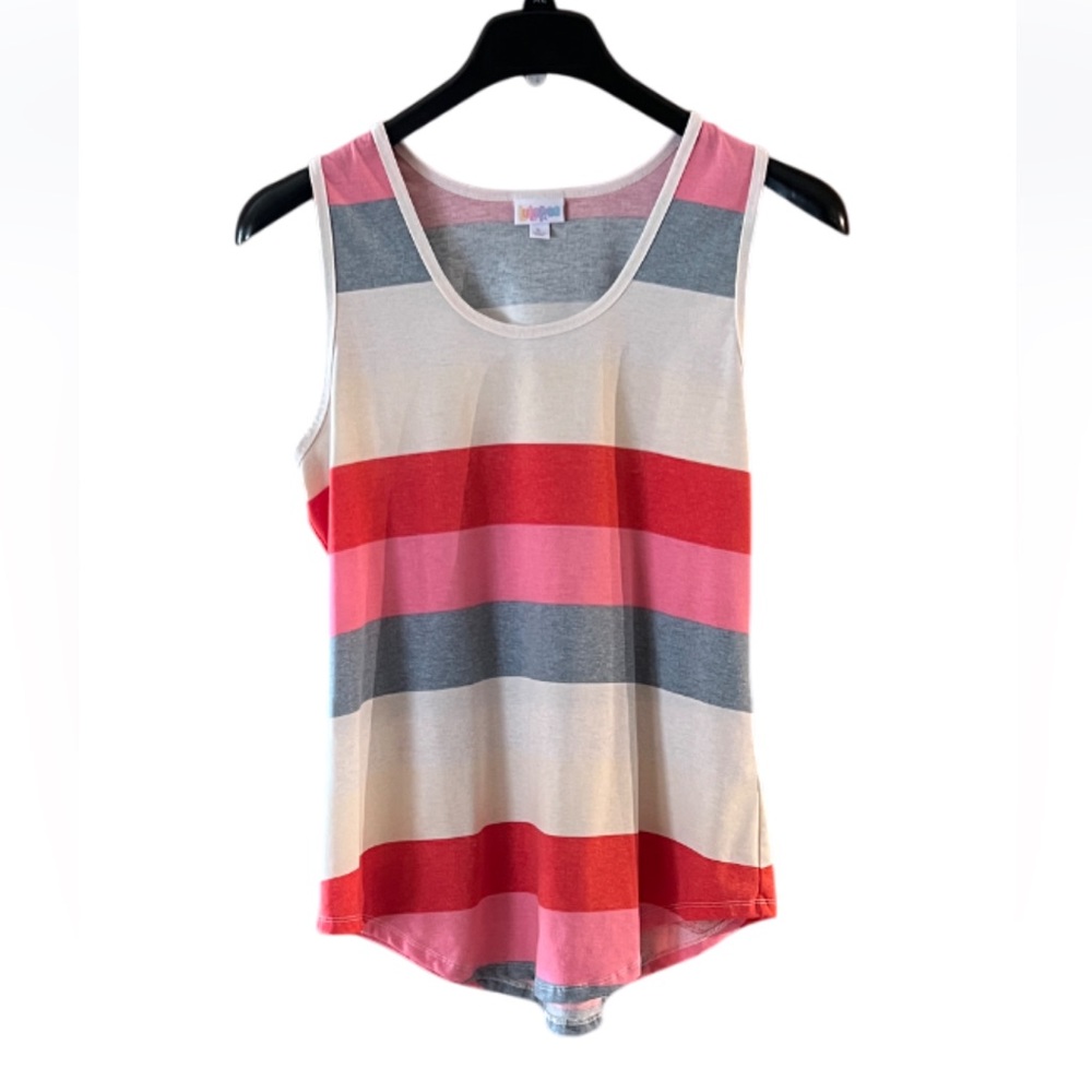 LuLaRoe Multicolored Striped Basic Tank Top Size Large